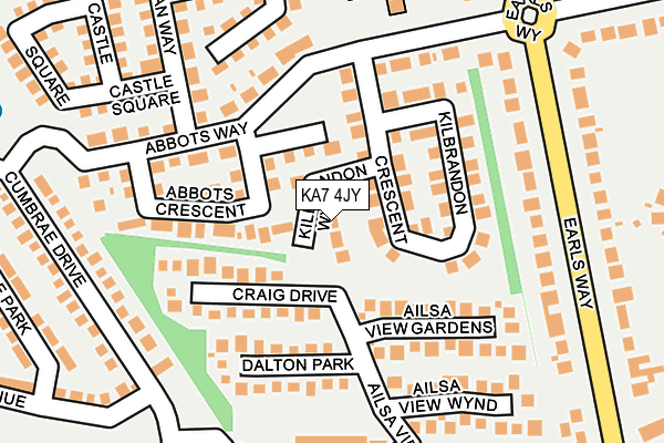 KA7 4JY map - OS OpenMap – Local (Ordnance Survey)