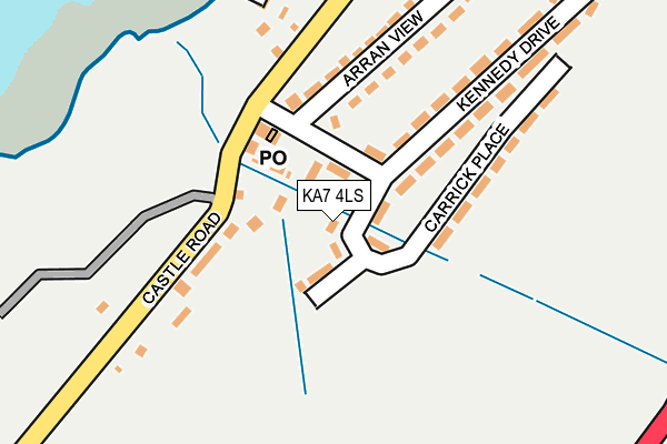 KA7 4LS map - OS OpenMap – Local (Ordnance Survey)