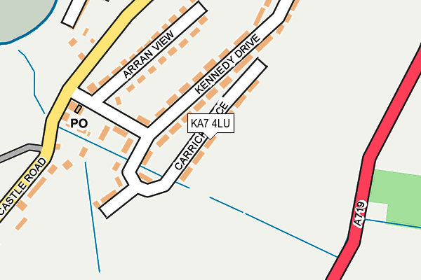 KA7 4LU map - OS OpenMap – Local (Ordnance Survey)