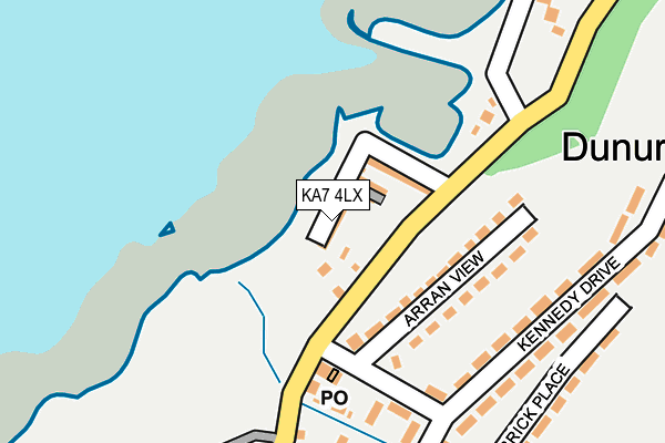 KA7 4LX map - OS OpenMap – Local (Ordnance Survey)