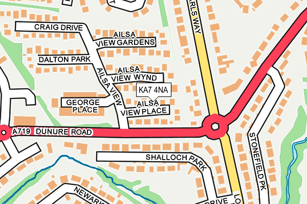 KA7 4NA map - OS OpenMap – Local (Ordnance Survey)