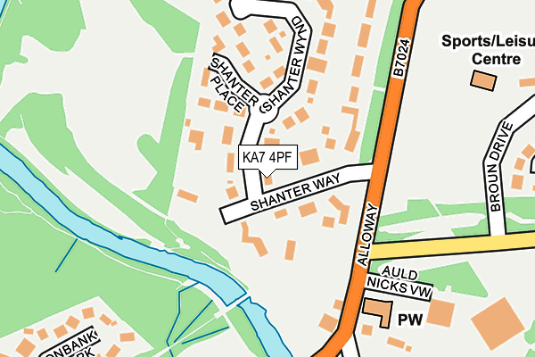 KA7 4PF map - OS OpenMap – Local (Ordnance Survey)
