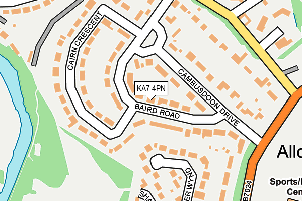 KA7 4PN map - OS OpenMap – Local (Ordnance Survey)