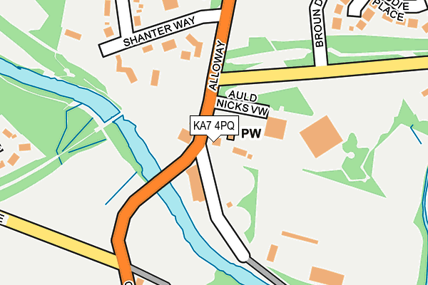 KA7 4PQ map - OS OpenMap – Local (Ordnance Survey)