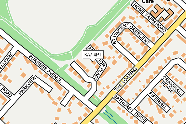 KA7 4PT map - OS OpenMap – Local (Ordnance Survey)