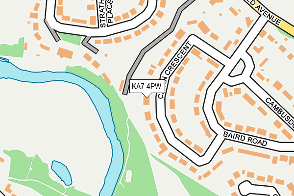 KA7 4PW map - OS OpenMap – Local (Ordnance Survey)