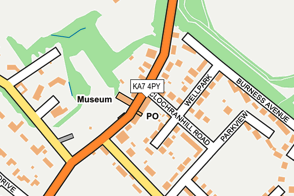 KA7 4PY map - OS OpenMap – Local (Ordnance Survey)