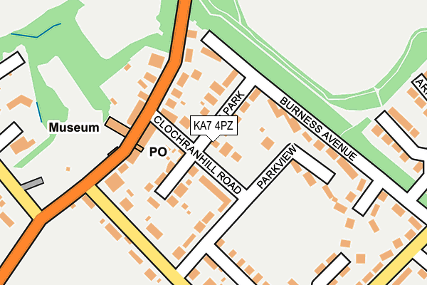 KA7 4PZ map - OS OpenMap – Local (Ordnance Survey)
