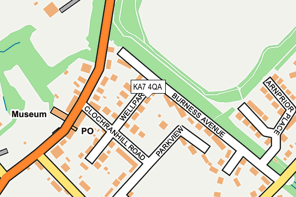 KA7 4QA map - OS OpenMap – Local (Ordnance Survey)