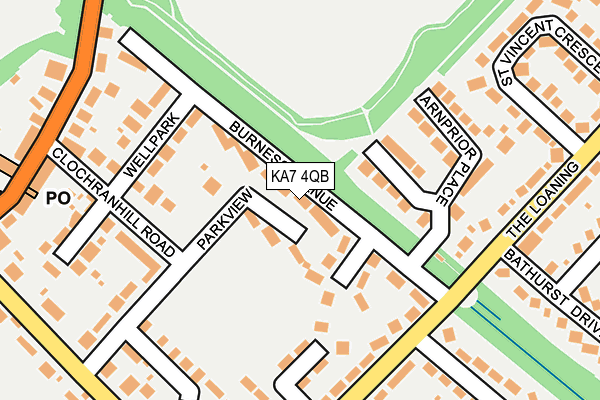 KA7 4QB map - OS OpenMap – Local (Ordnance Survey)