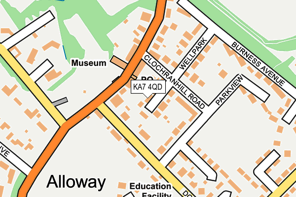 KA7 4QD map - OS OpenMap – Local (Ordnance Survey)