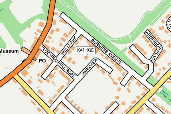 KA7 4QE map - OS OpenMap – Local (Ordnance Survey)