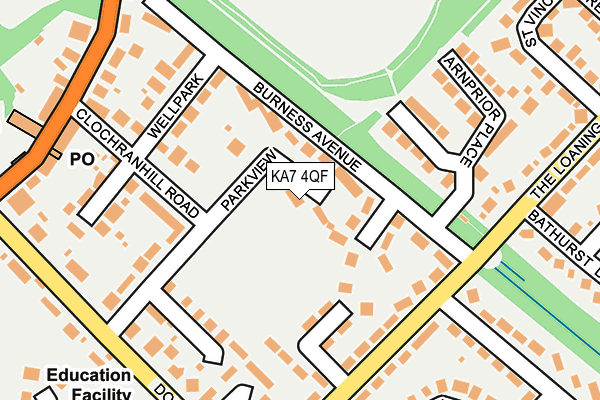 KA7 4QF map - OS OpenMap – Local (Ordnance Survey)