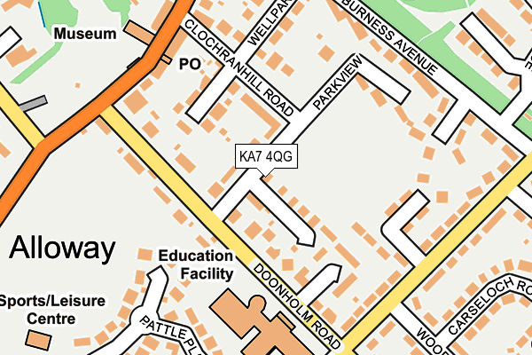 KA7 4QG map - OS OpenMap – Local (Ordnance Survey)