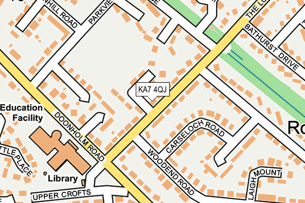 KA7 4QJ map - OS OpenMap – Local (Ordnance Survey)
