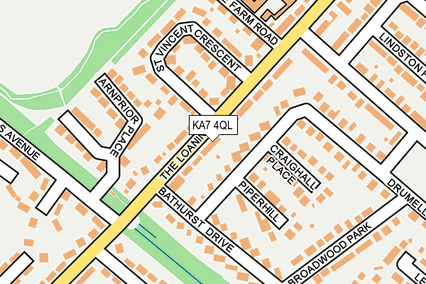 KA7 4QL map - OS OpenMap – Local (Ordnance Survey)