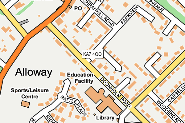 KA7 4QQ map - OS OpenMap – Local (Ordnance Survey)
