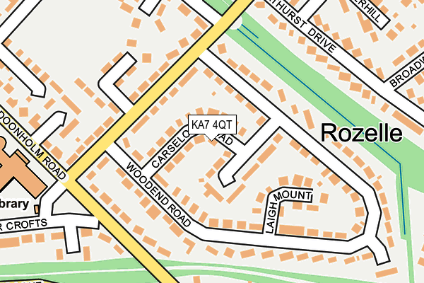 KA7 4QT map - OS OpenMap – Local (Ordnance Survey)