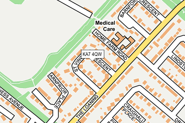 KA7 4QW map - OS OpenMap – Local (Ordnance Survey)