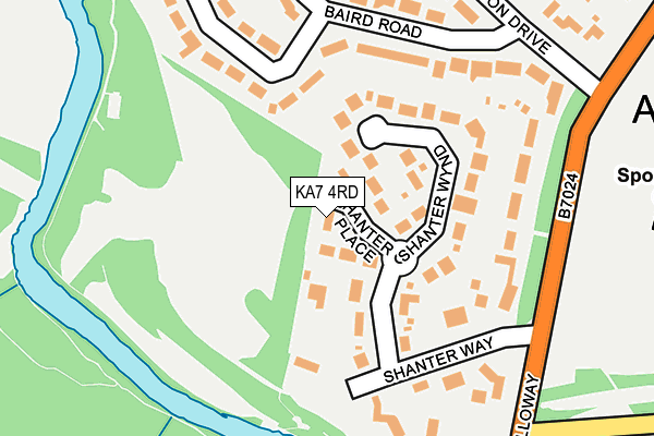 KA7 4RD map - OS OpenMap – Local (Ordnance Survey)