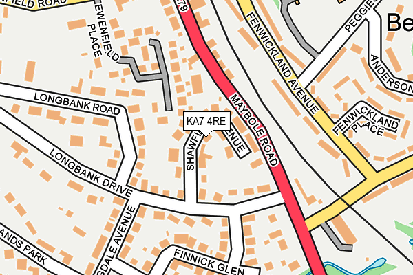 KA7 4RE map - OS OpenMap – Local (Ordnance Survey)