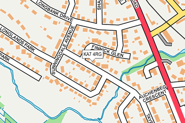 KA7 4RG map - OS OpenMap – Local (Ordnance Survey)