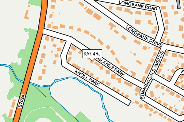 KA7 4RJ map - OS OpenMap – Local (Ordnance Survey)