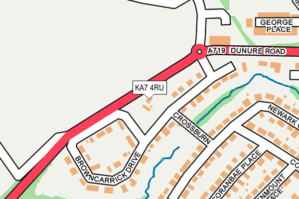 KA7 4RU map - OS OpenMap – Local (Ordnance Survey)