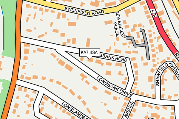 KA7 4SA map - OS OpenMap – Local (Ordnance Survey)