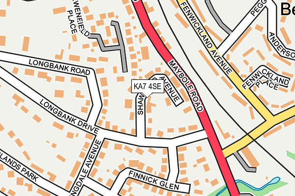 KA7 4SE map - OS OpenMap – Local (Ordnance Survey)