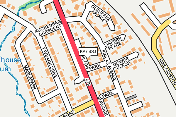 KA7 4SJ map - OS OpenMap – Local (Ordnance Survey)