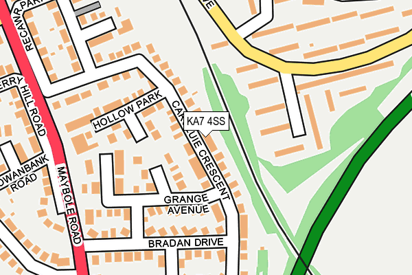 KA7 4SS map - OS OpenMap – Local (Ordnance Survey)