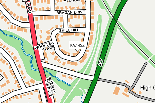 KA7 4SZ map - OS OpenMap – Local (Ordnance Survey)