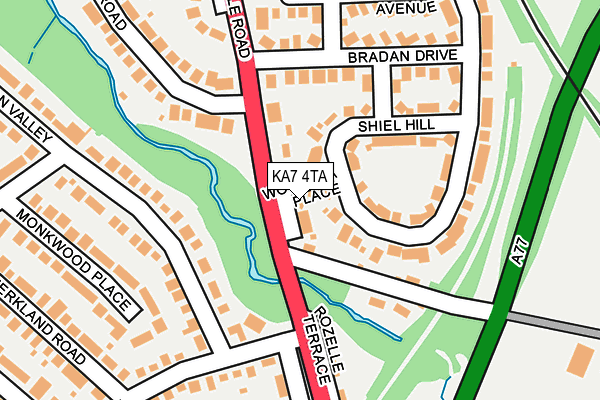 KA7 4TA map - OS OpenMap – Local (Ordnance Survey)