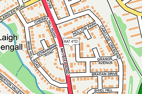 KA7 4TD map - OS OpenMap – Local (Ordnance Survey)