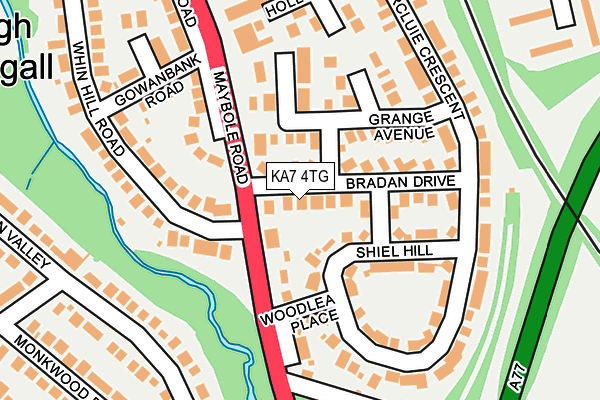 KA7 4TG map - OS OpenMap – Local (Ordnance Survey)