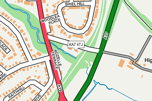 KA7 4TJ map - OS OpenMap – Local (Ordnance Survey)