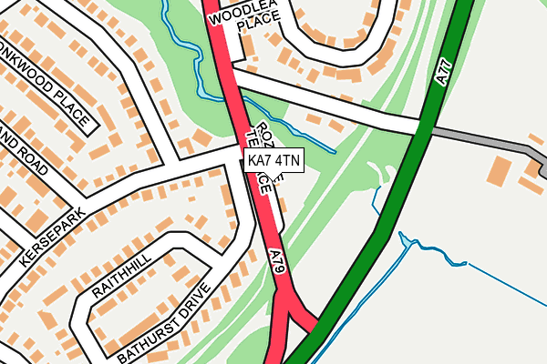 KA7 4TN map - OS OpenMap – Local (Ordnance Survey)