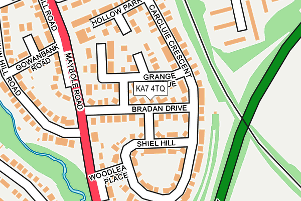KA7 4TQ map - OS OpenMap – Local (Ordnance Survey)