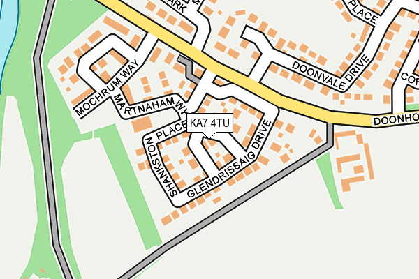 KA7 4TU map - OS OpenMap – Local (Ordnance Survey)