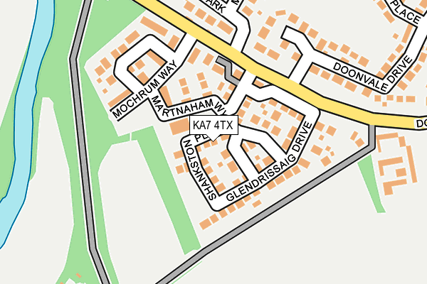 KA7 4TX map - OS OpenMap – Local (Ordnance Survey)
