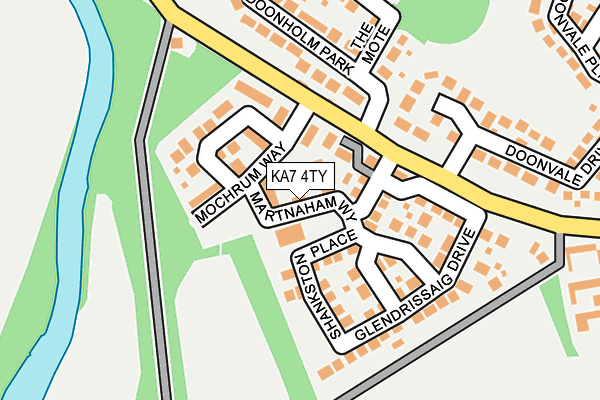 KA7 4TY map - OS OpenMap – Local (Ordnance Survey)