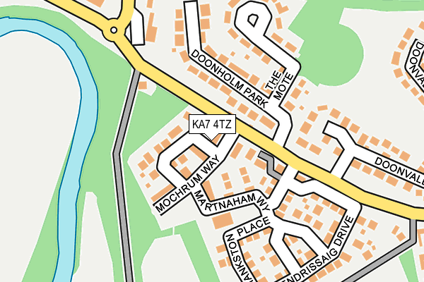 KA7 4TZ map - OS OpenMap – Local (Ordnance Survey)