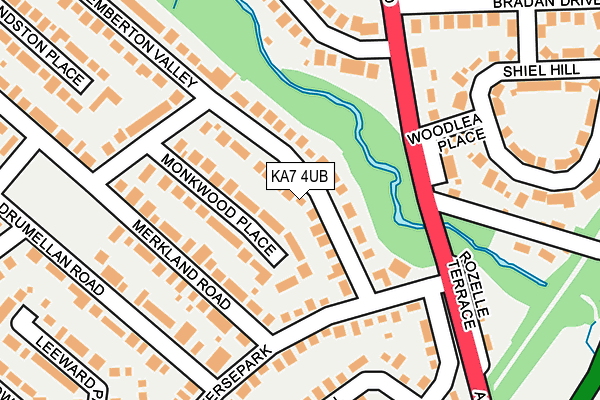 KA7 4UB map - OS OpenMap – Local (Ordnance Survey)