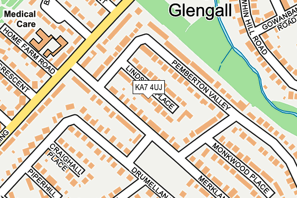 KA7 4UJ map - OS OpenMap – Local (Ordnance Survey)