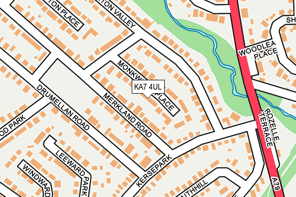 KA7 4UL map - OS OpenMap – Local (Ordnance Survey)