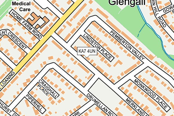 KA7 4UN map - OS OpenMap – Local (Ordnance Survey)