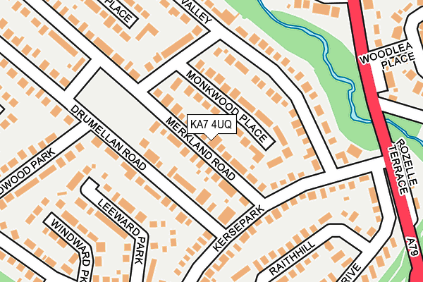 KA7 4UQ map - OS OpenMap – Local (Ordnance Survey)