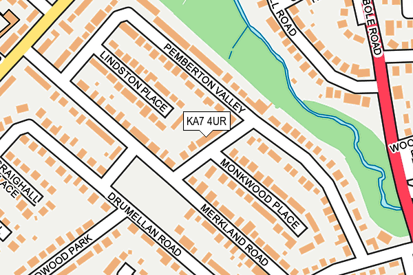 KA7 4UR map - OS OpenMap – Local (Ordnance Survey)