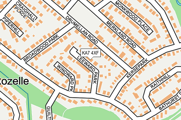 KA7 4XF map - OS OpenMap – Local (Ordnance Survey)